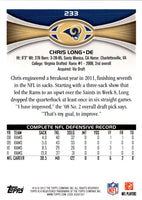 2012 Topps Chris Long #233