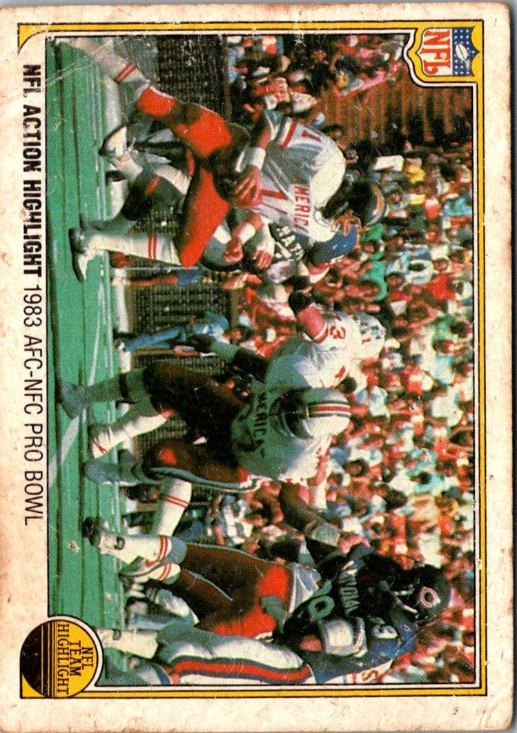 1983 Fleer Team Action NFL Action Highlight 1983 AFC-NFC Pro Bowl