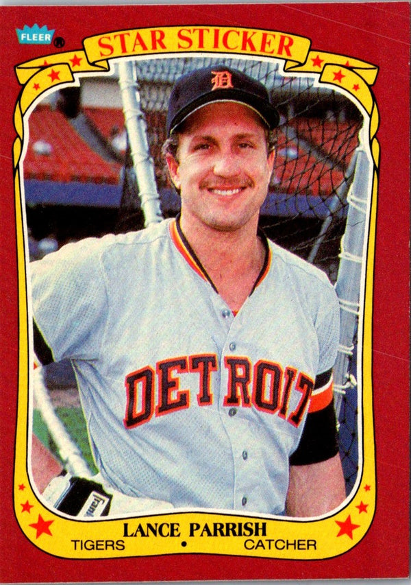 1986 Fleer Star Stickers Lance Parrish #85