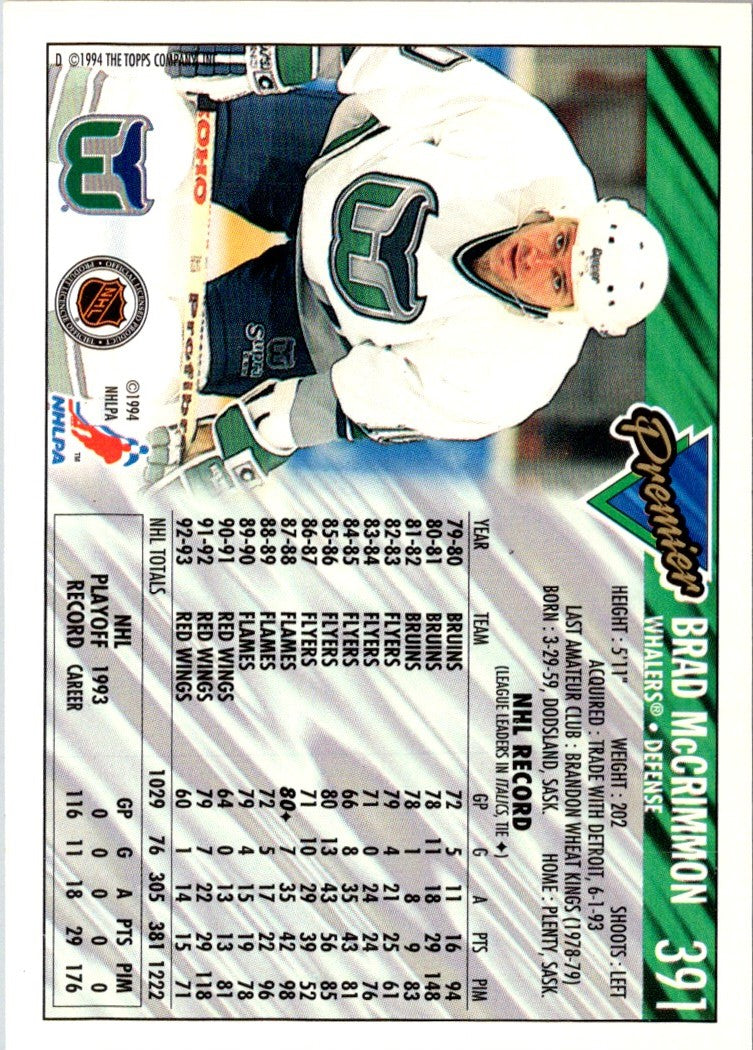 1993 Topps Premier Brad McCrimmon