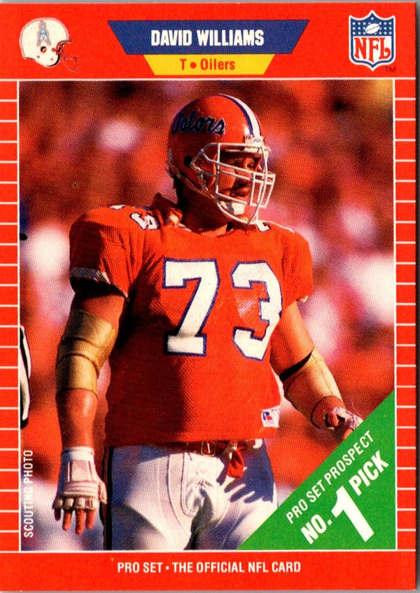 1989 Pro Set David Williams #496 Rookie