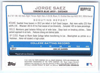 2012 Bowman Jorge Saez #BDPP132