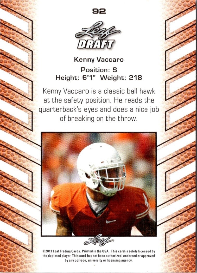 2013 Leaf Draft Kenny Vaccaro