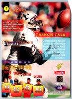 1997 Topps Stadium Club Football Tyrone Hughes #80