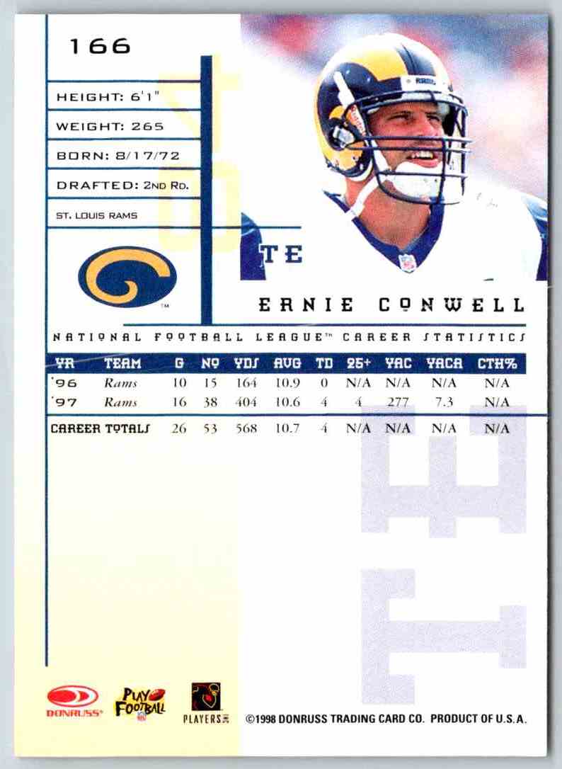 1998 Leaf Rookies And Stars Ernie Conwell