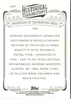 2012 Topps Allen & Ginter Historical Turning Points Invention of Printing Press #HTP7