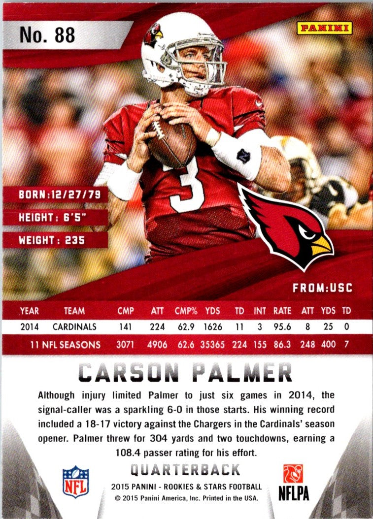 2016 Panini Russell Wilson/Carson Palmer