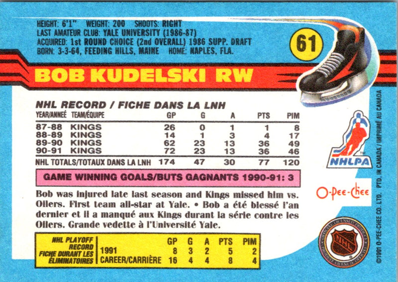 1991 O-Pee-Chee Bob Kudelski