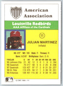 1990 CMC Louisville Redbirds Julian Martinez