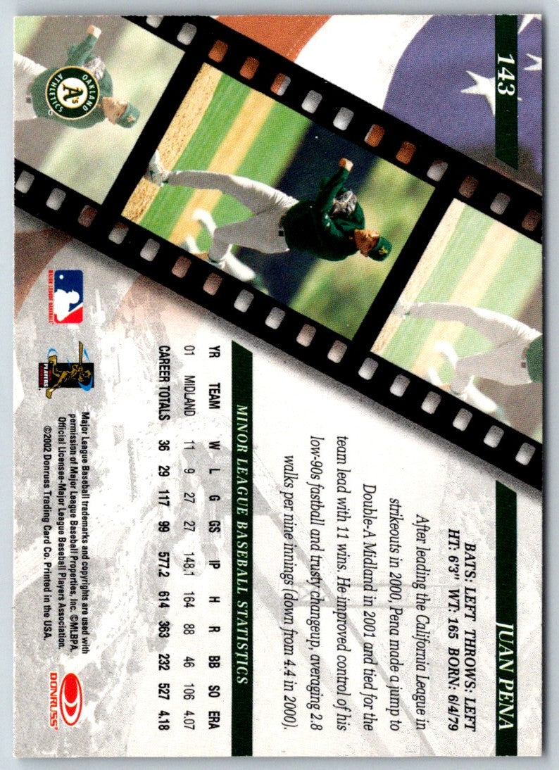 2002 Donruss Studio Juan Pena