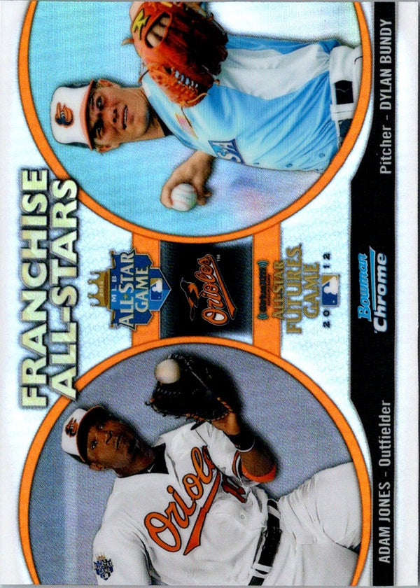 2012 Bowman Chrome Franchise All-Stars Dylan Bundy/Adam Jones #FAS-JB