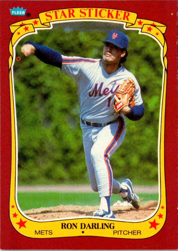 1986 Fleer Star Stickers Ron Darling #28