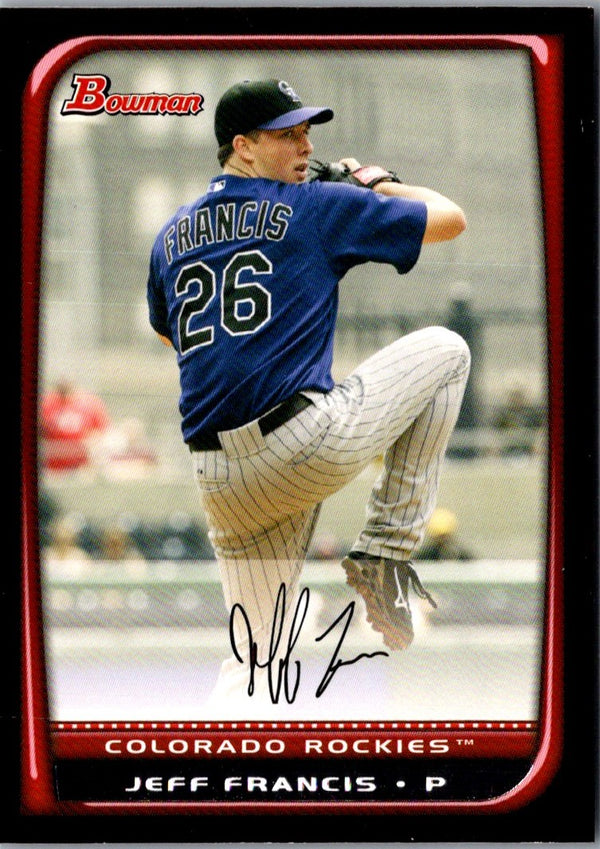 2008 Bowman Jeff Francis #119