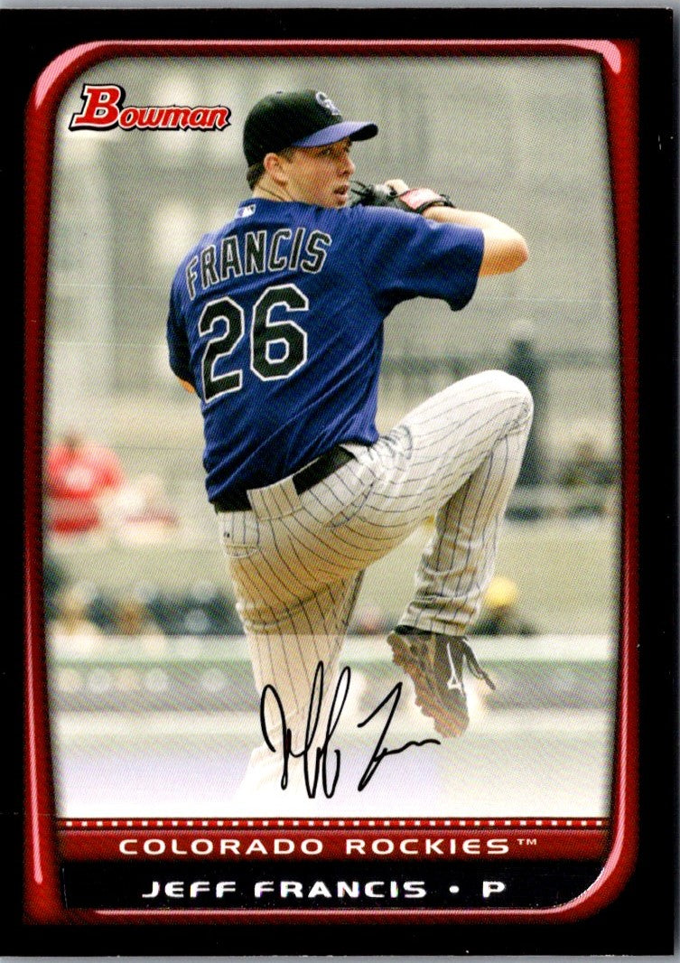 2008 Bowman Jeff Francis