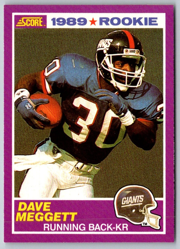 1989 Score Supplemental Dave Meggett #428S