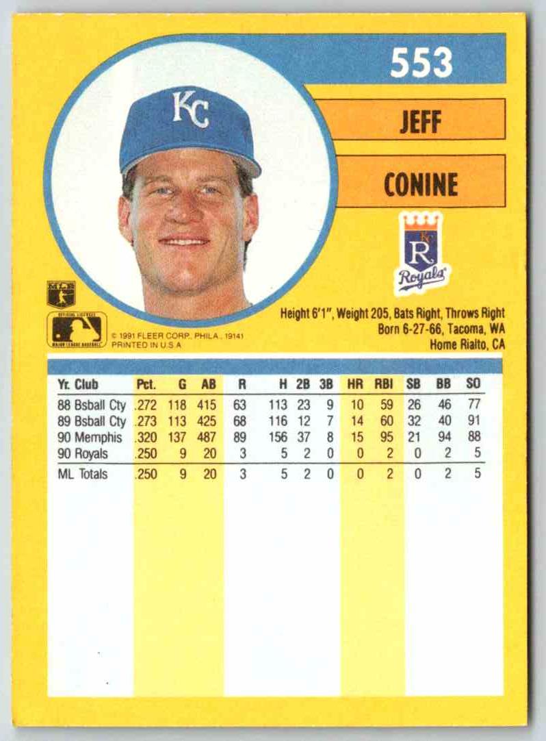 1991 Fleer Jeff Conine