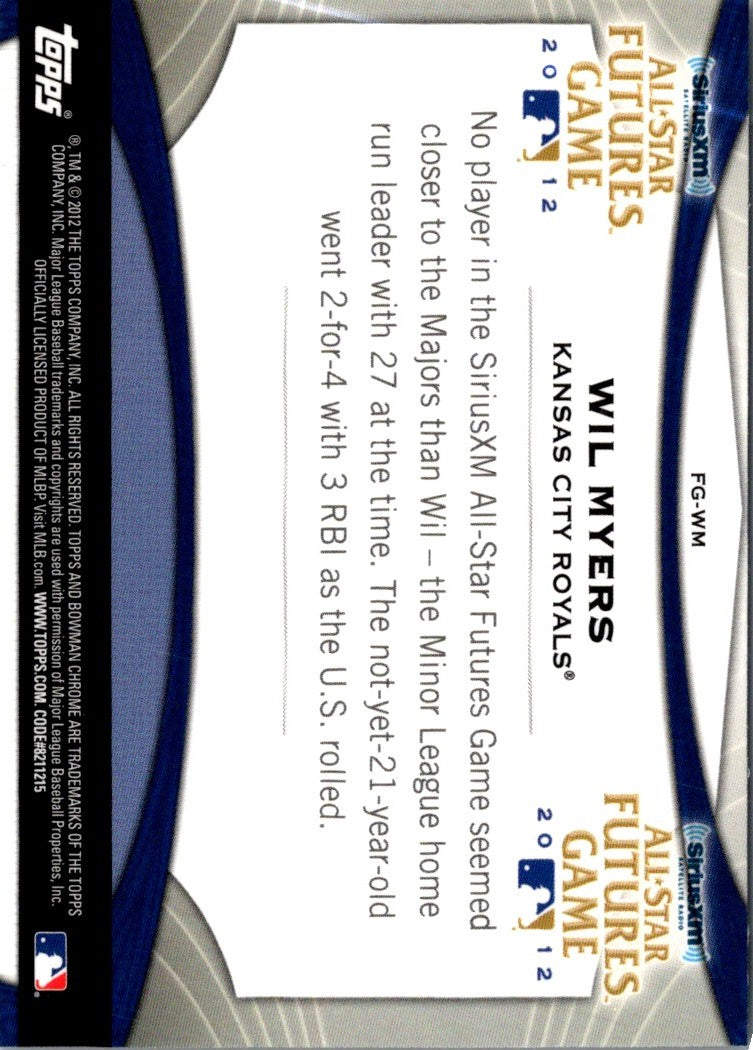 2012 Bowman Chrome Futures Game Wil Myers