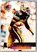 1997 Topps Stadium Club Football Tyrone Hughes #80