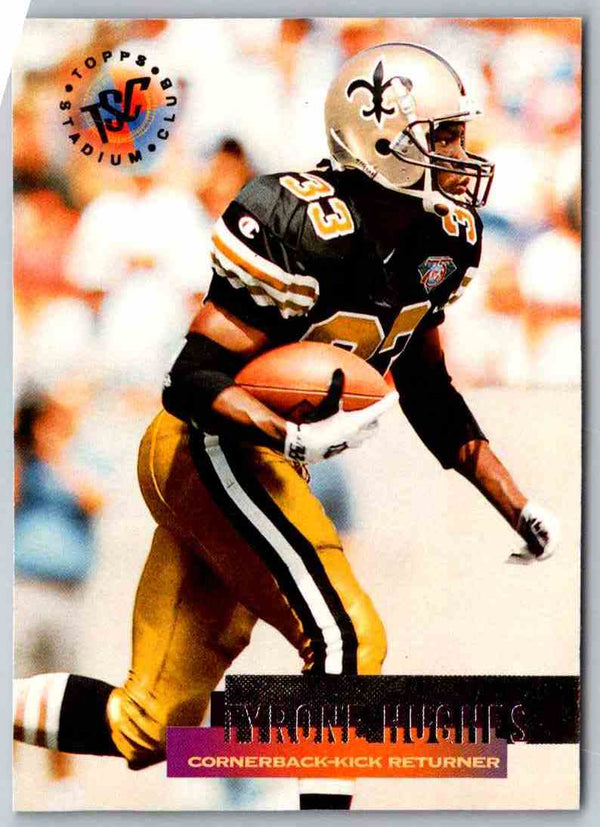 1997 Topps Stadium Club Football Tyrone Hughes #80