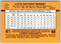 1989 Donruss Lloyd Moseby #231