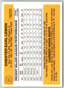 1983 Donruss Chet Lemon