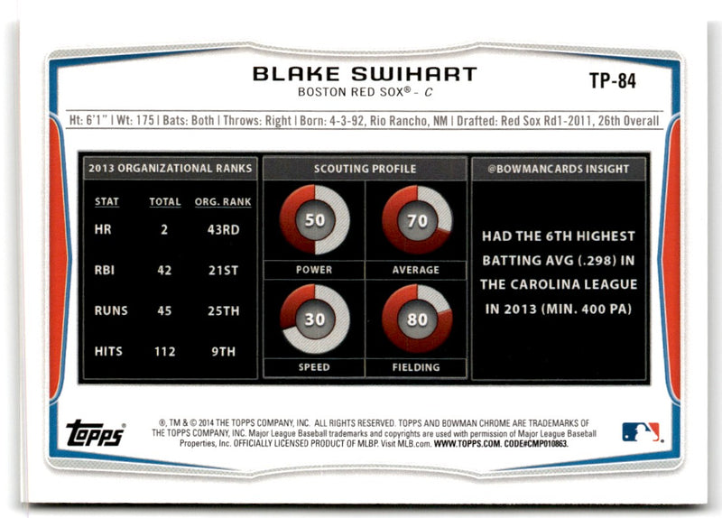 2014 Bowman Draft Picks & Prospects Top Blake Swihart