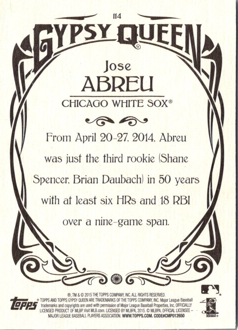 2015 Topps Gypsy Queen Jose Abreu