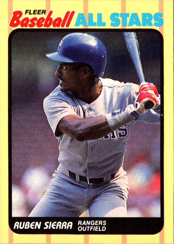 1989 Fleer Baseball All-Stars Ruben Sierra #37