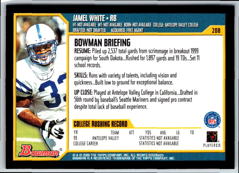 2000 Bowman Jamel White