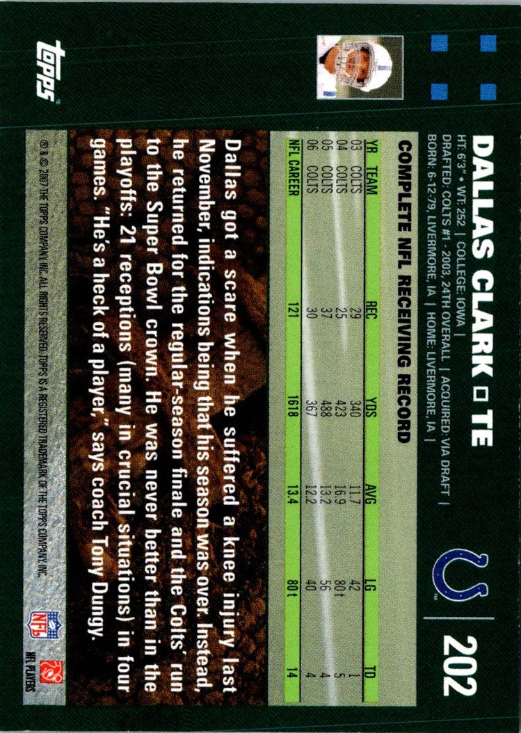 2007 Topps Dallas Clark