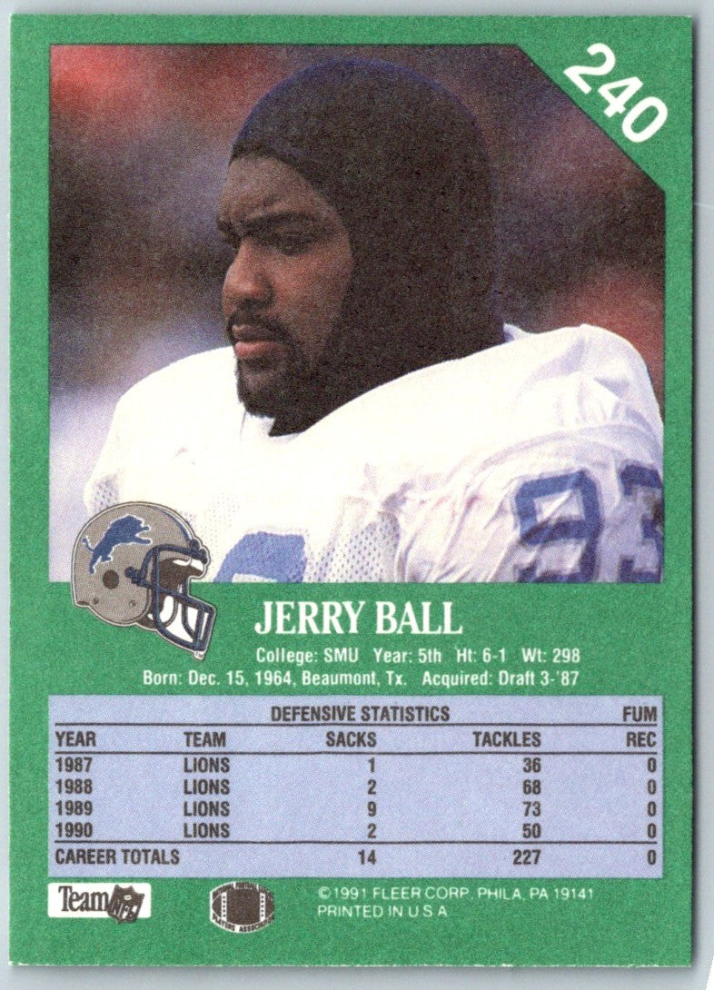 1991 Fleer Jerry Ball