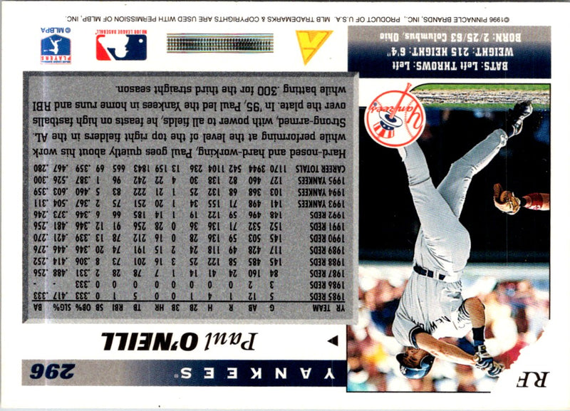 1996 Score Paul O'Neill