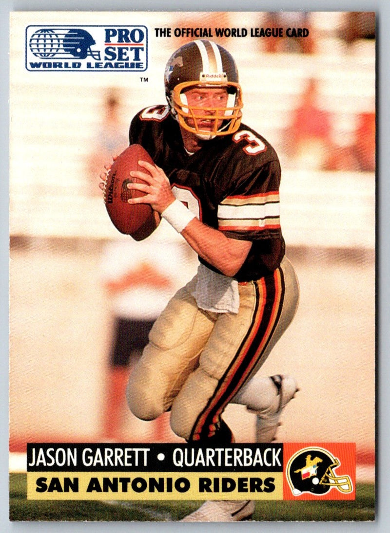 1991 Pro Set WLAF Inserts Jason Garrett