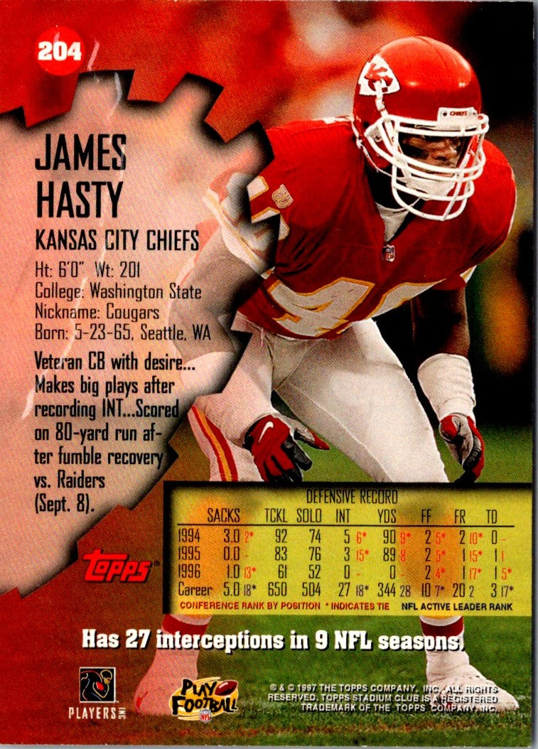 1997 Stadium Club James Hasty