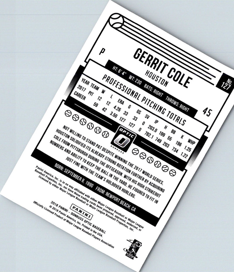 2018 Donruss Optic Gerrit Cole