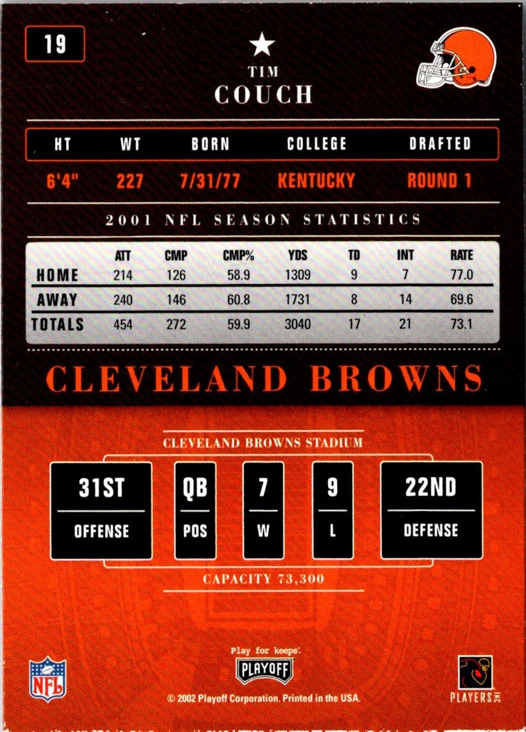 2002 Playoff Contenders Tim Couch