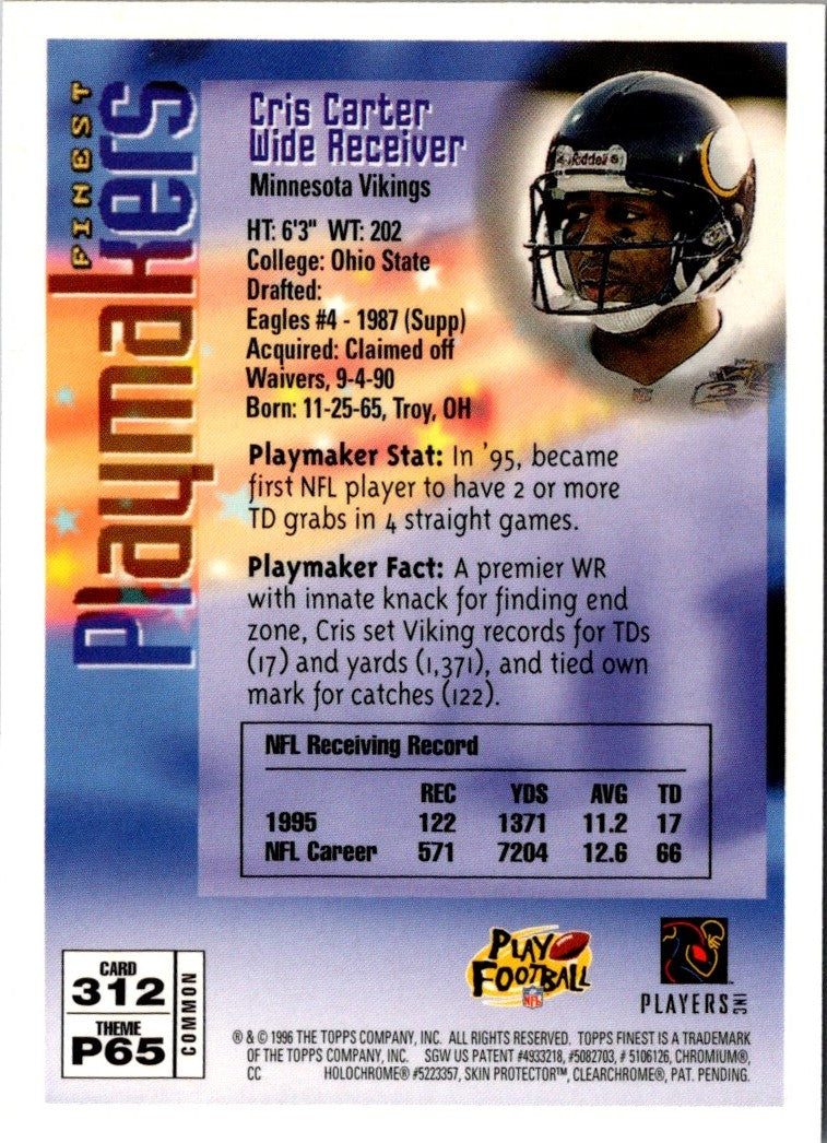 1995 Topps Finest Boosters Cris Carter