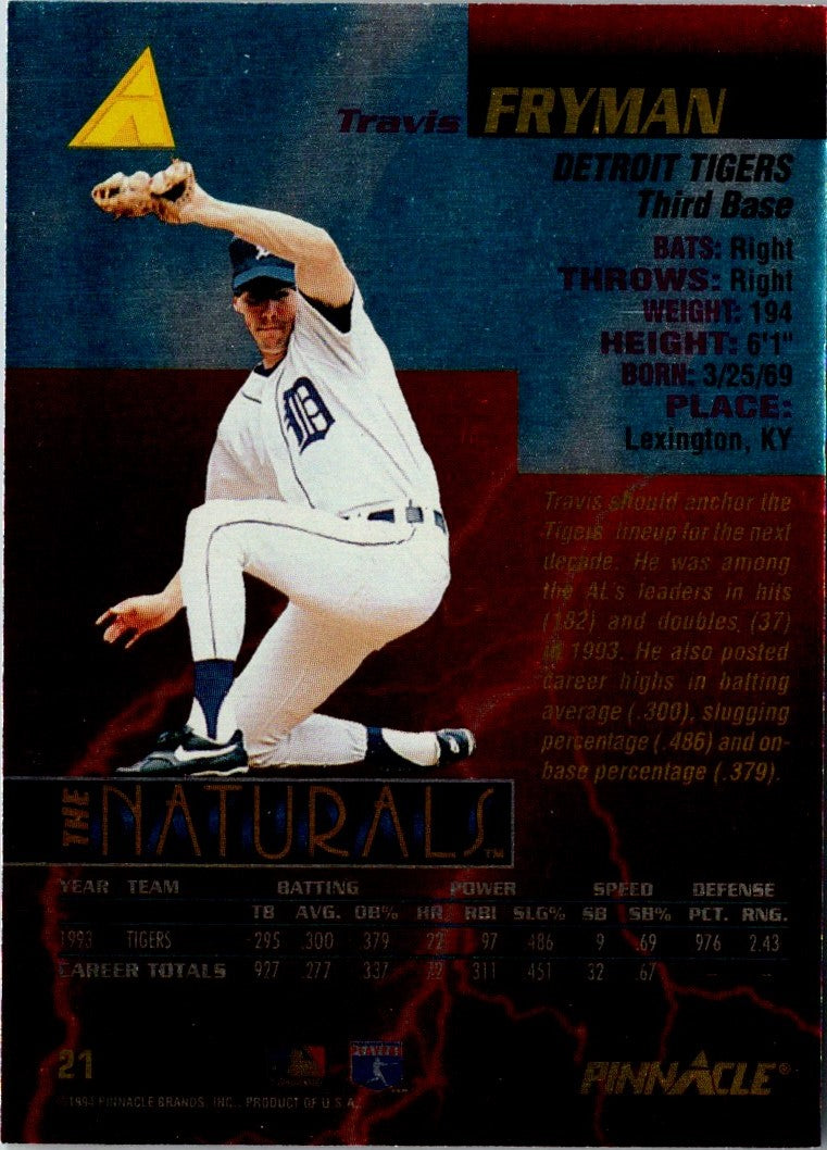 1994 Pinnacle The Naturals Travis Fryman