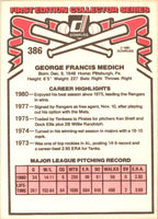 1981 Donruss Doc Medich #386