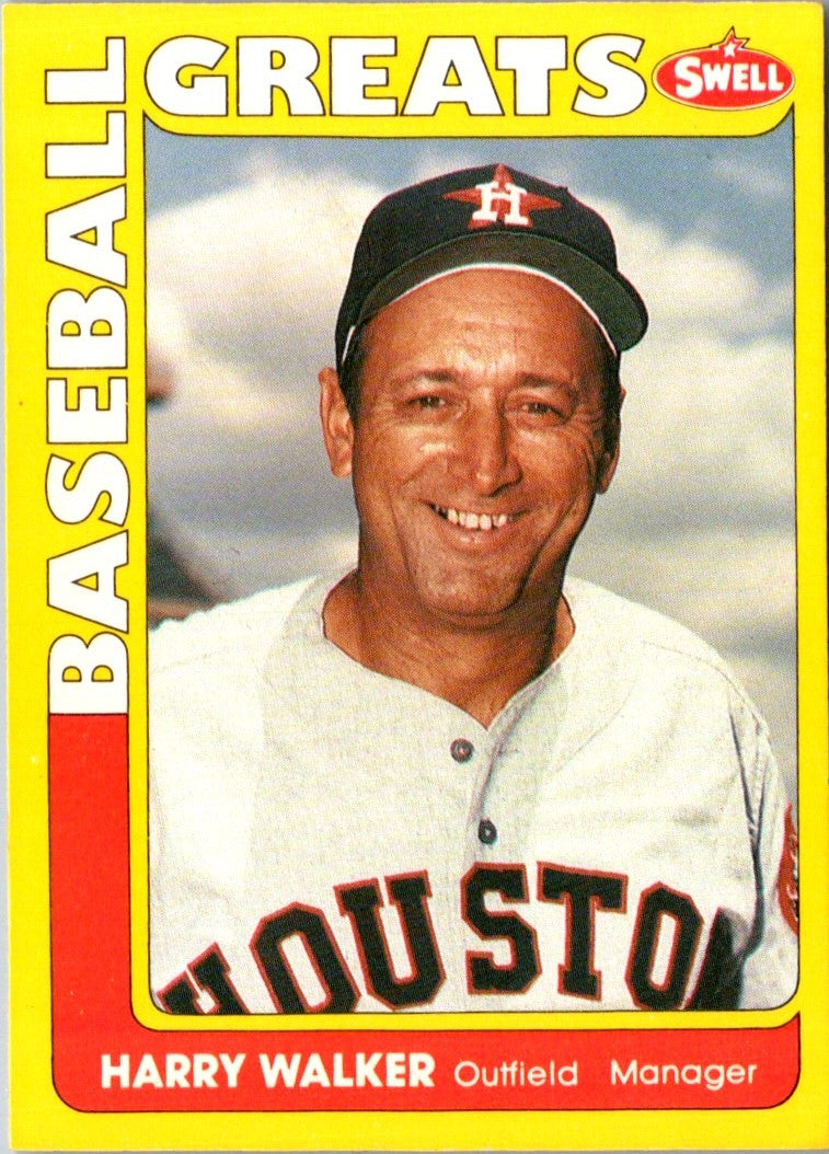 1991 Swell Baseball Greats Harry Walker