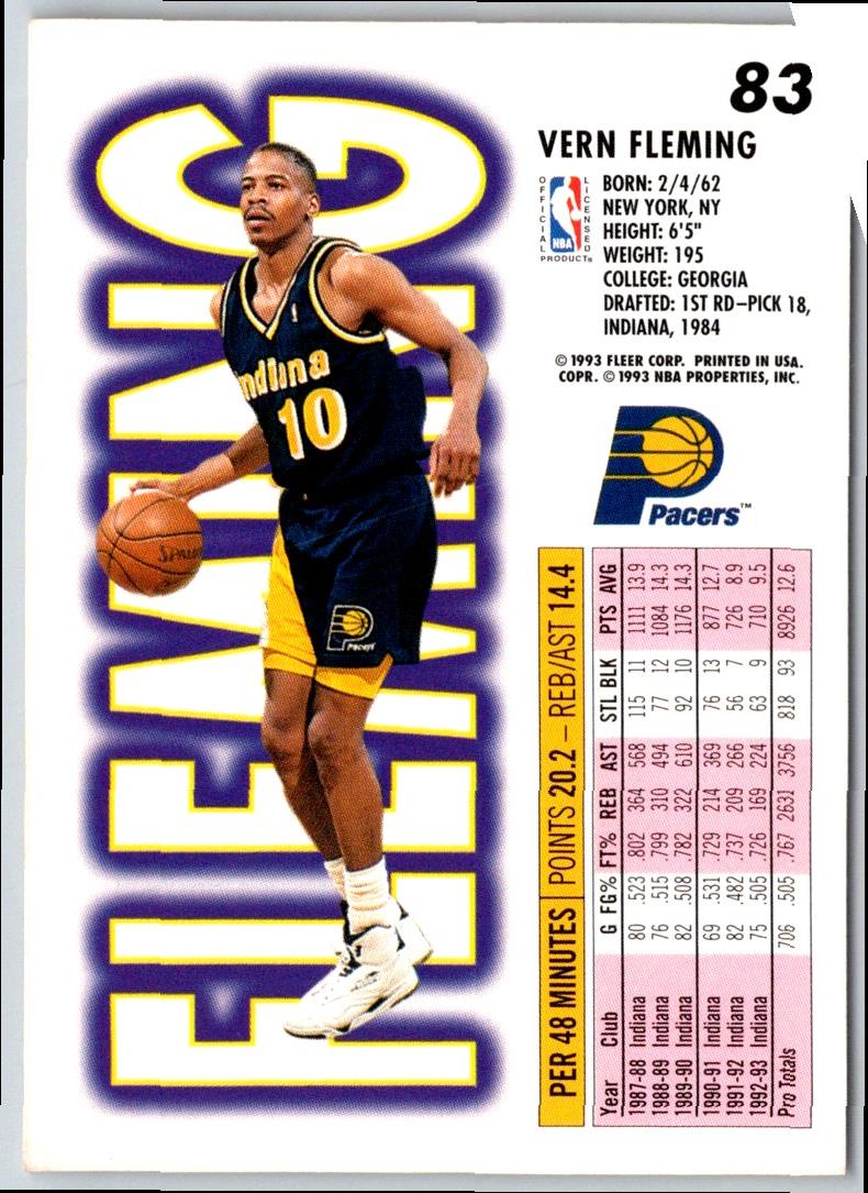 1993 Fleer Vern Fleming