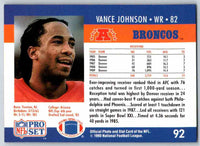 1990 Pro Set Vance Johnson #92