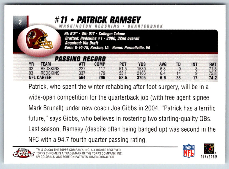 2004 Topps Chrome Patrick Ramsey