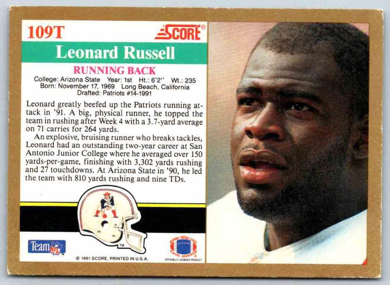 1991 Score Leonard Russell