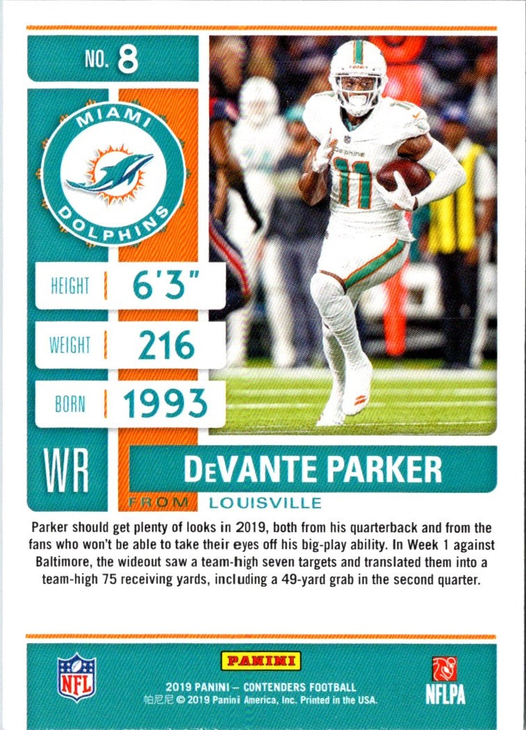 2018 Panini DeVante Parker