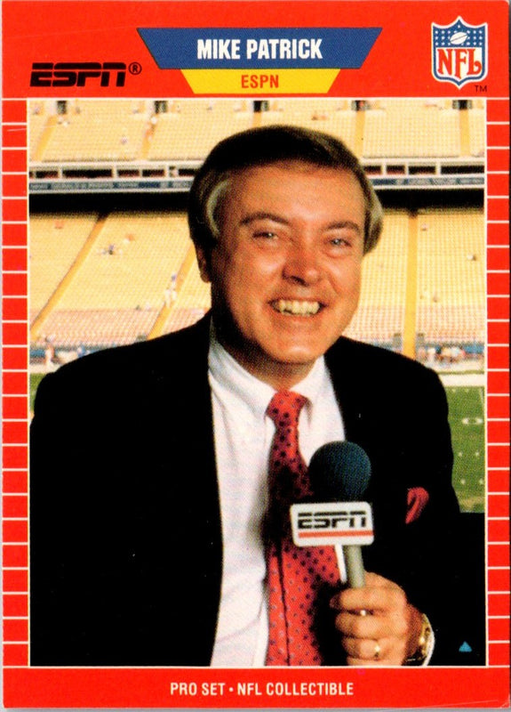 1989 Pro Set Announcers Mike Patrick #7