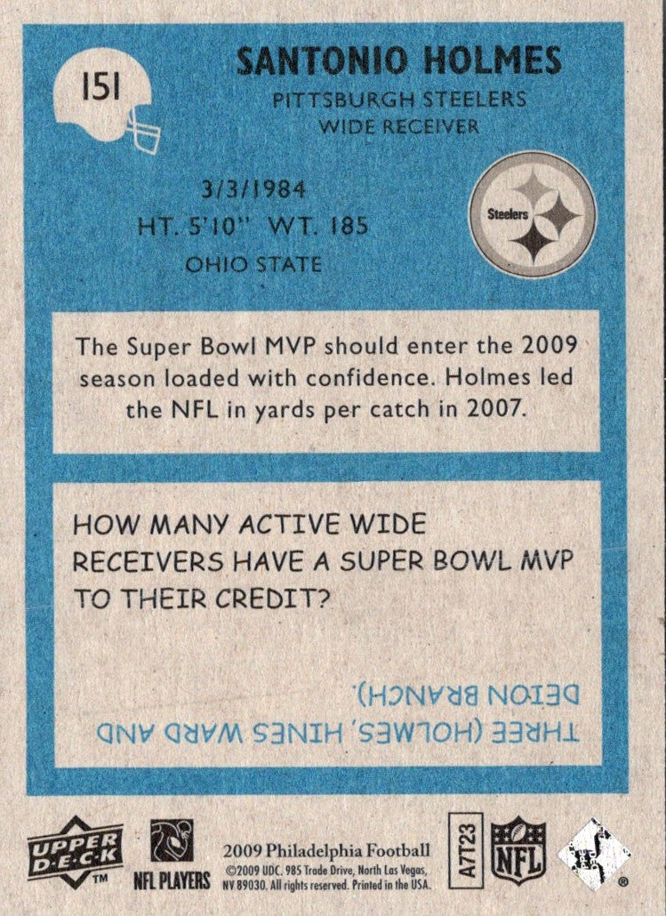 2009 Upper Deck Santonio Holmes