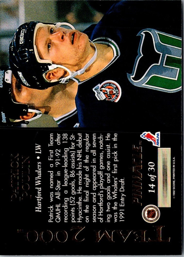 1992 Pinnacle Team 2000 Patrick Poulin