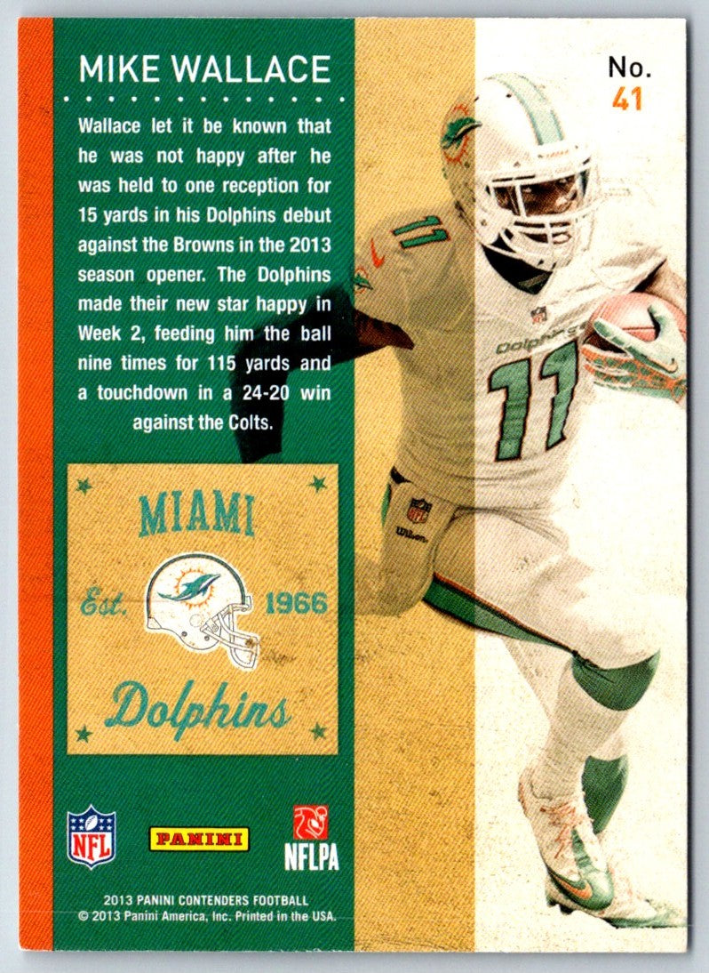 2013 Panini Contenders Mike Wallace