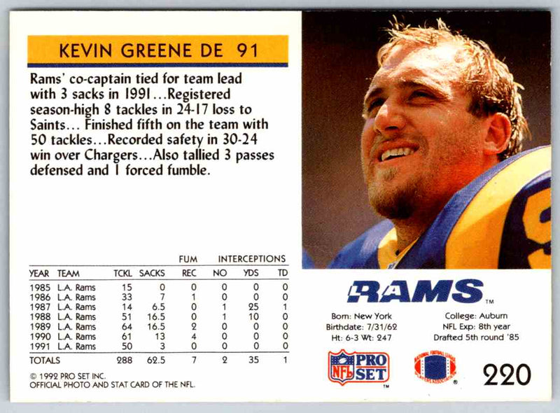 1992 Proset Kevin Greene